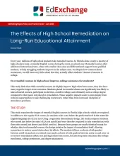 The Effects of High School Remediation on Long-Run Educational Attainment